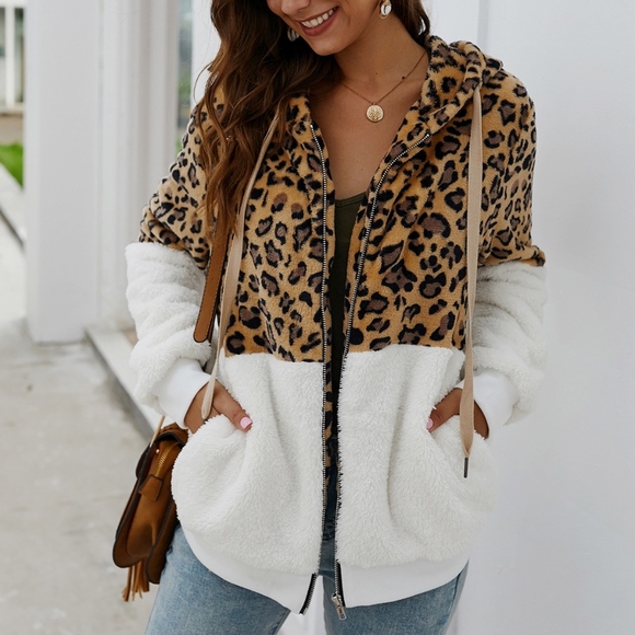 Jackets & Blazers - patchwork leopard printed cashmere jacket